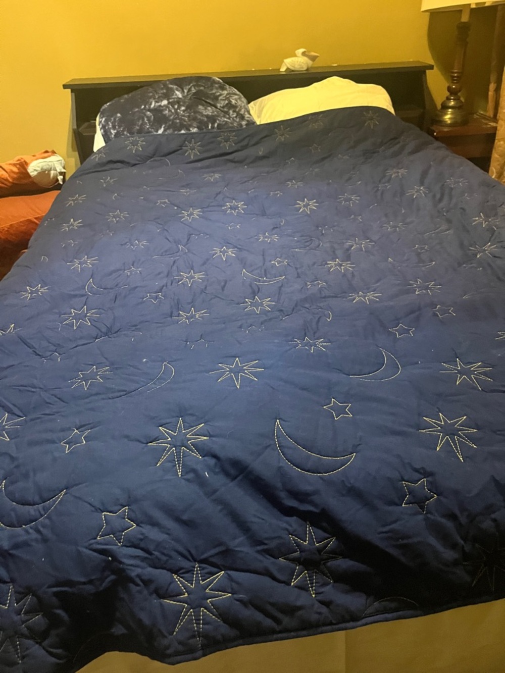 Pottery Barn Teen Plush Velvet Comforter in Deep Navy Blue - Picture 5 of 5
